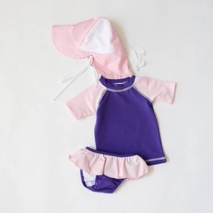 Girls rash guard / baby girl rash guard swim suit